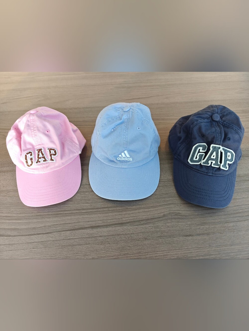 Gap and adidas Kids Cap Set in Pink & Blue